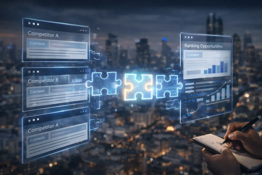 SEO content gap analysis to find ranking opportunities without paid tools